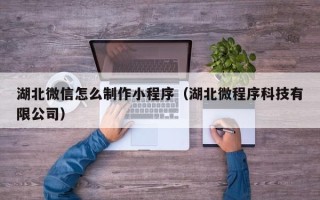 黔南湖北微信怎么制作小程序（湖北微程序科技有限公司）